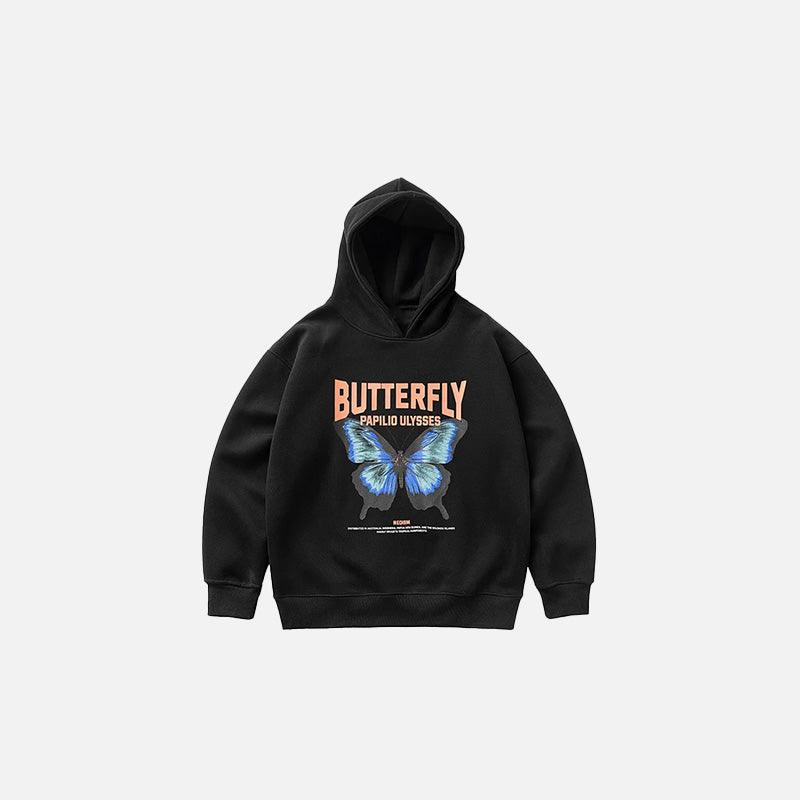 Butterfly Print Hoodie - tntwear1