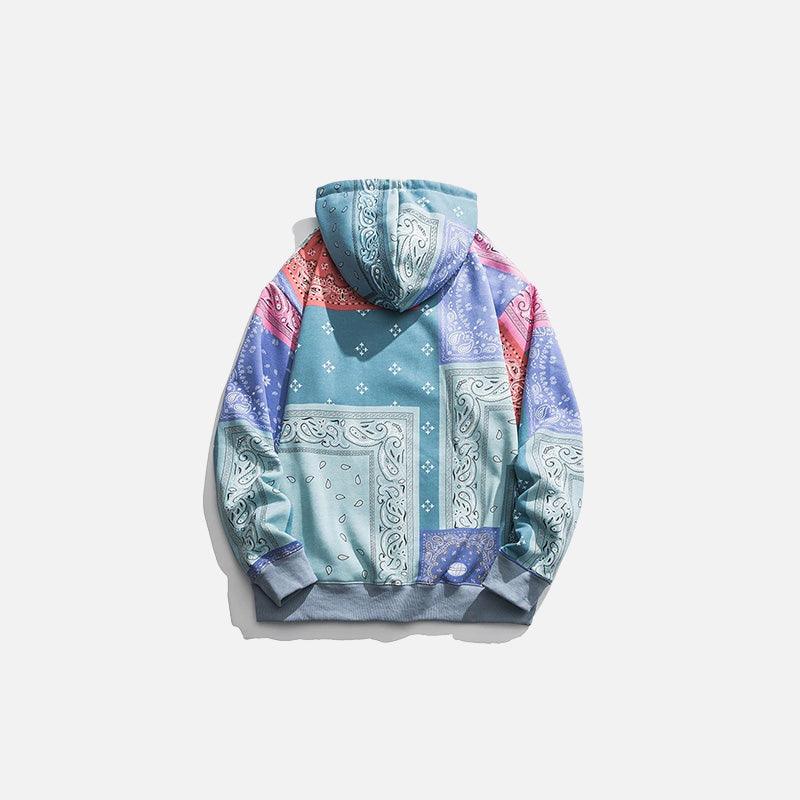 Bandana Printed Oversized Hoodie - tntwear1