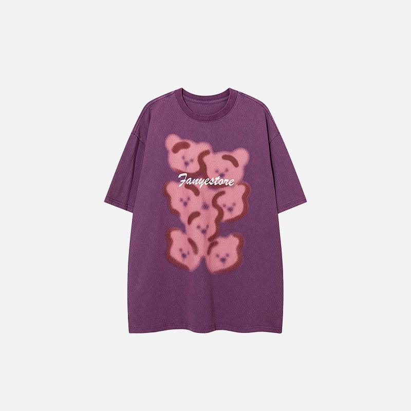 Loose Bear Graphic Printed T-shirt - tntwear1