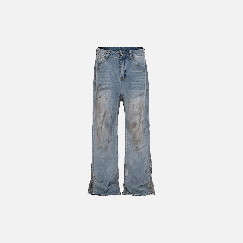 Vintage Grunge Worker Washed Denim Pants - tntwear1