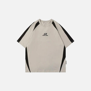 Y2K Embroidery Patchwork Sports T-shirt - tntwear1