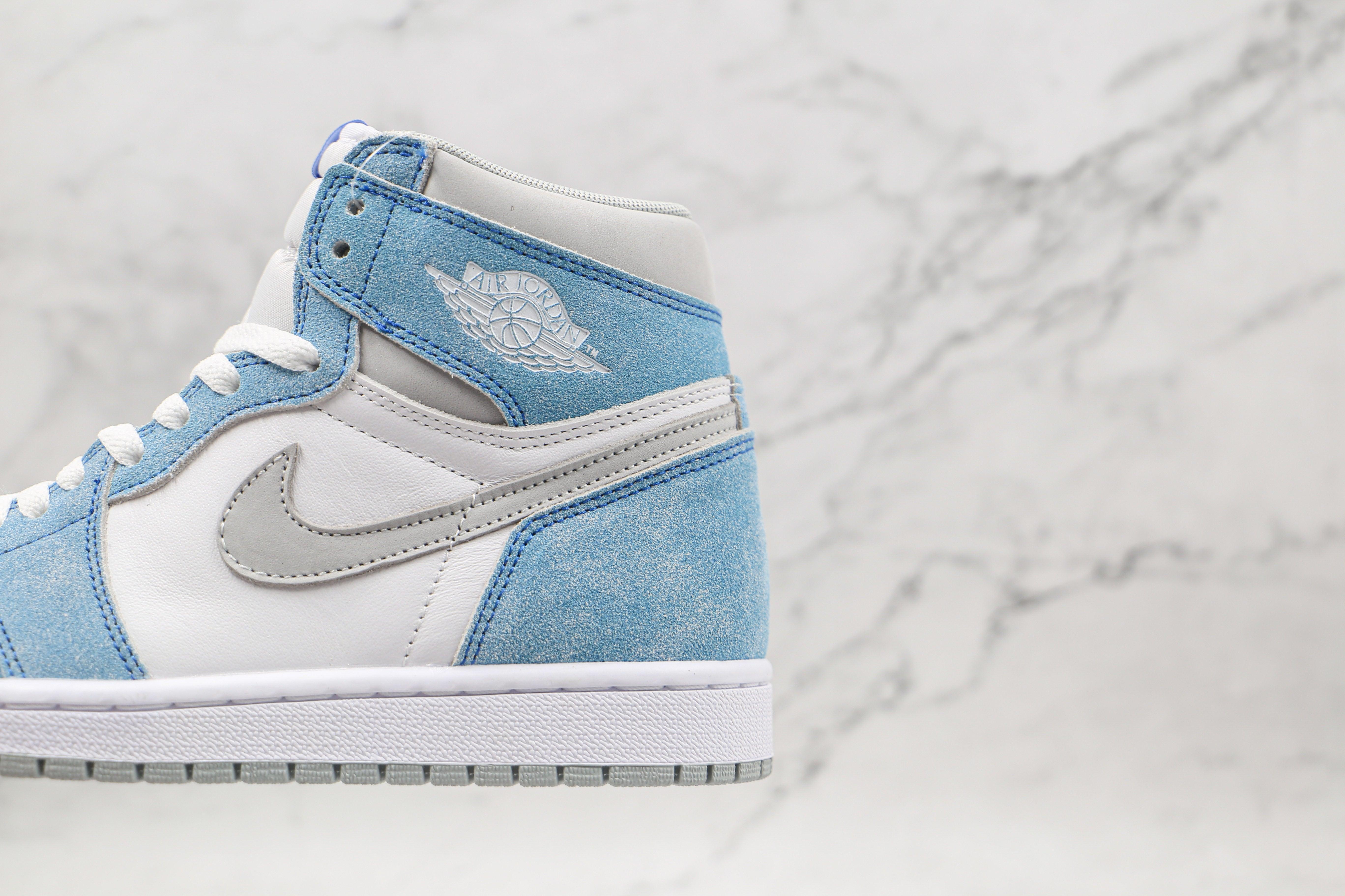 Custom Blue White Jordan 1 High Q ( Customs And Box ), Jordan 1 Sneakers Active - tntwear1