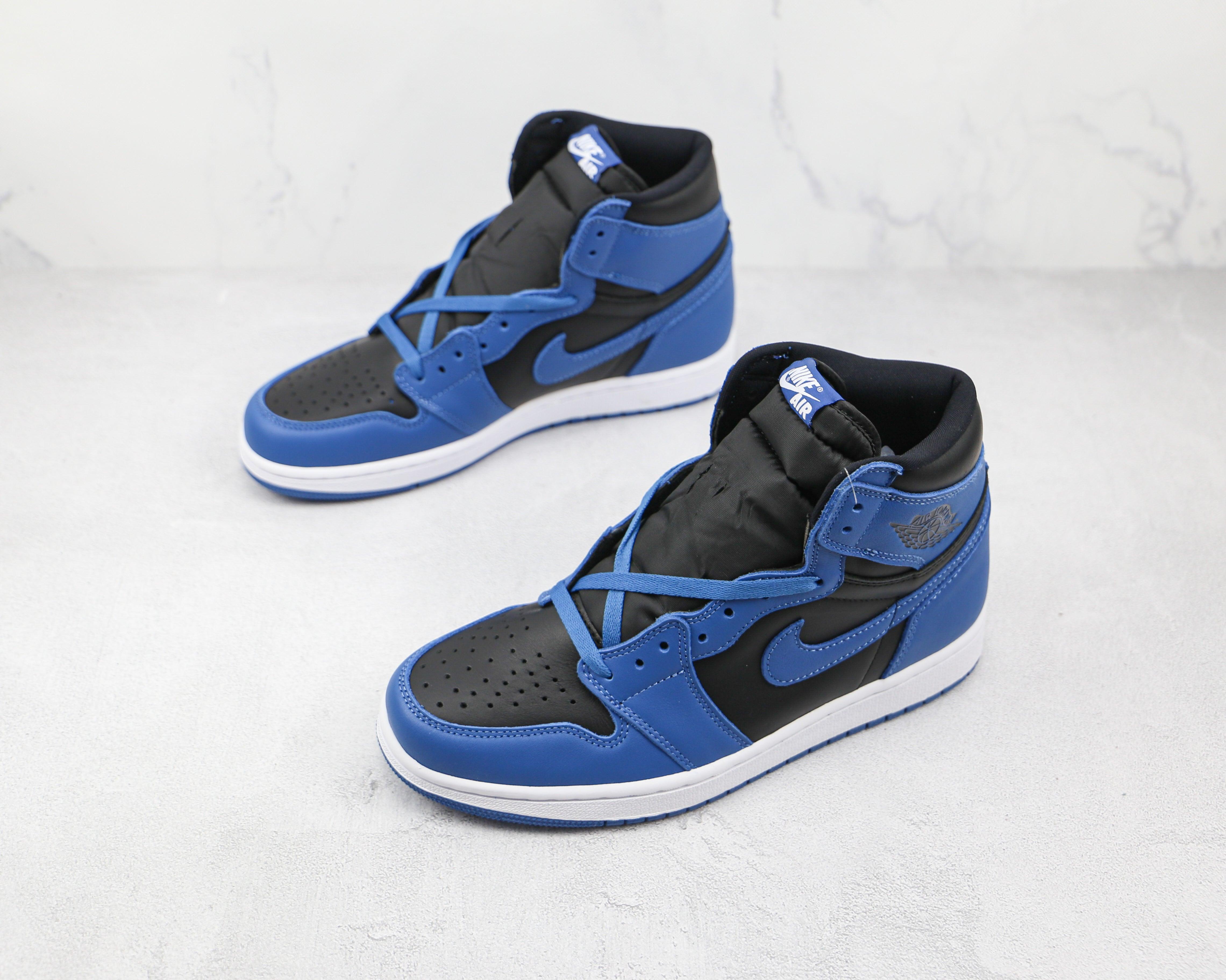 Custom Blue Black Jordan 1 High Q - tntwear1