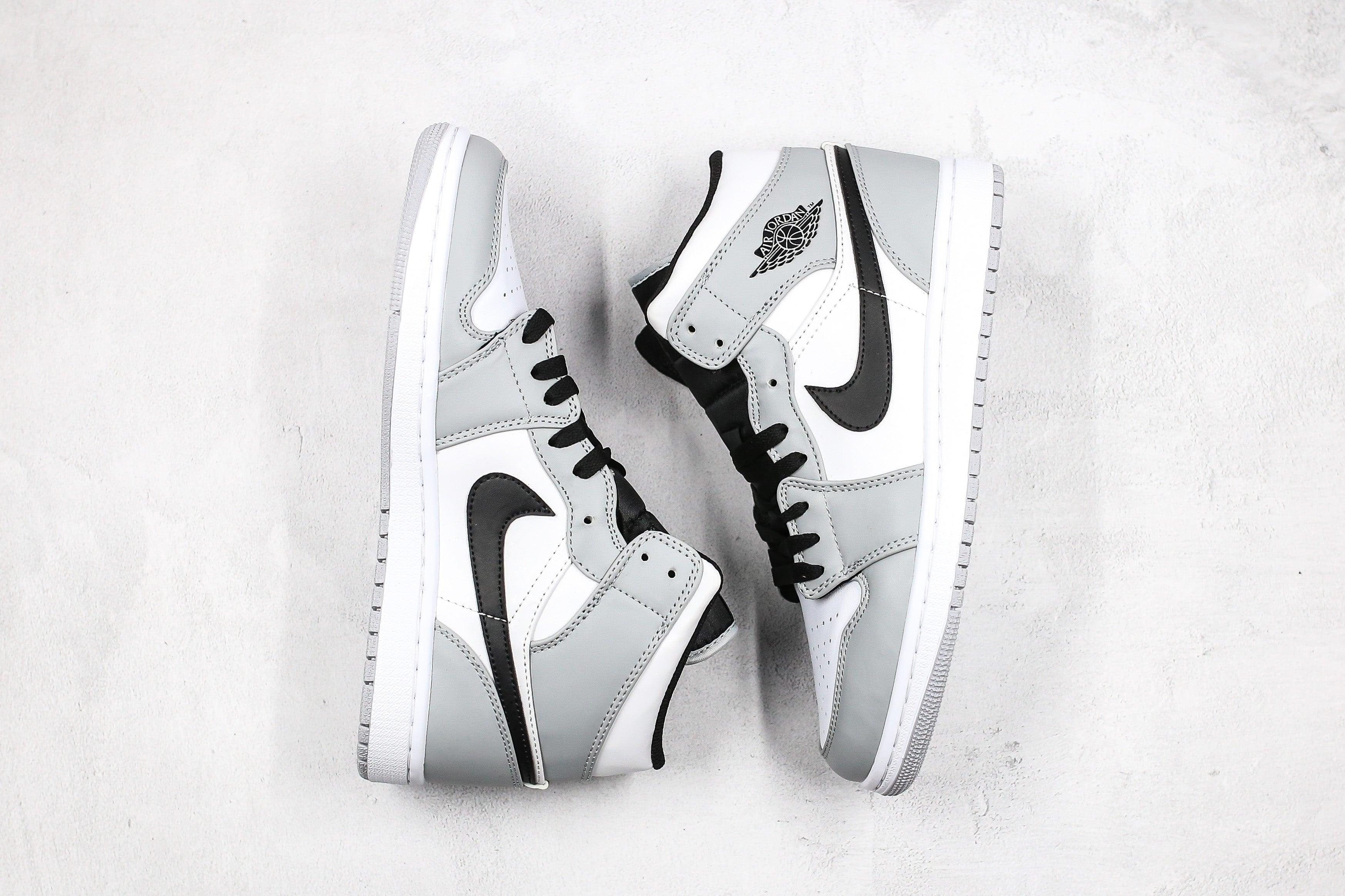 Custom Jordan 1 Mid Light Smoke Grey High Q - tntwear1