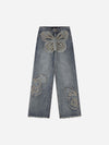 1984 Appliqued Butterfly Embroidered Jeans - tntwear1