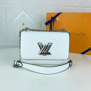 Tntwear - Twist Handbag With Chain White