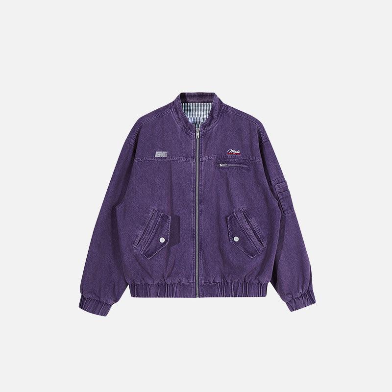 Y2k Washed Cowboy Zip-up Jacket - tntwear1