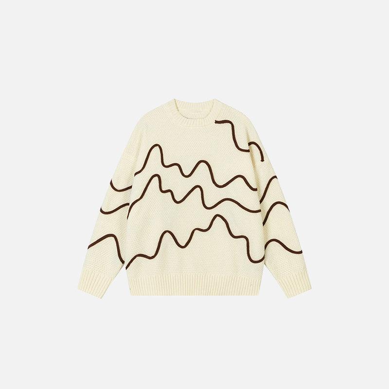 Wave Pattern Sweater - tntwear1