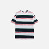 Loose Striped Contrast T-shirt - tntwear1