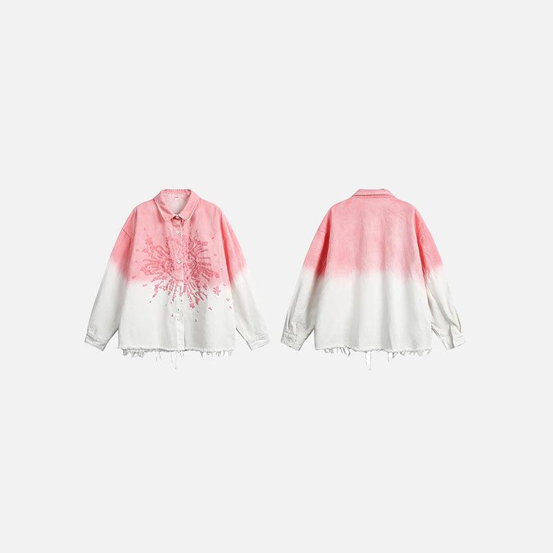 Elegant Embroidered Loose Shirt - tntwear1