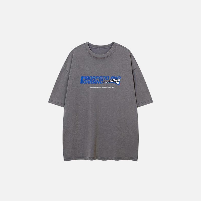 Contrast Color Racing T-shirt - tntwear1