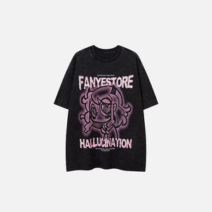 Hallucination Anime Girl T-shirt - tntwear1