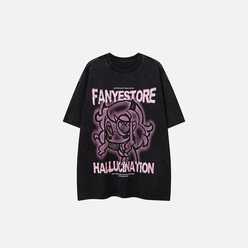 Hallucination Anime Girl T-shirt - tntwear1