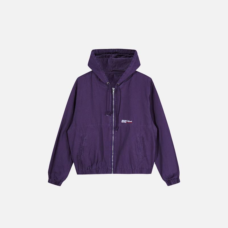 Loose Vintage Zip-up Jacket - tntwear1