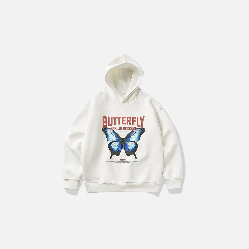 Butterfly Print Hoodie - tntwear1