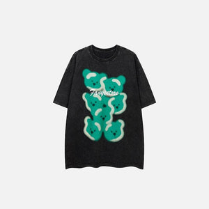 Loose Bear Graphic Printed T-shirt - tntwear1