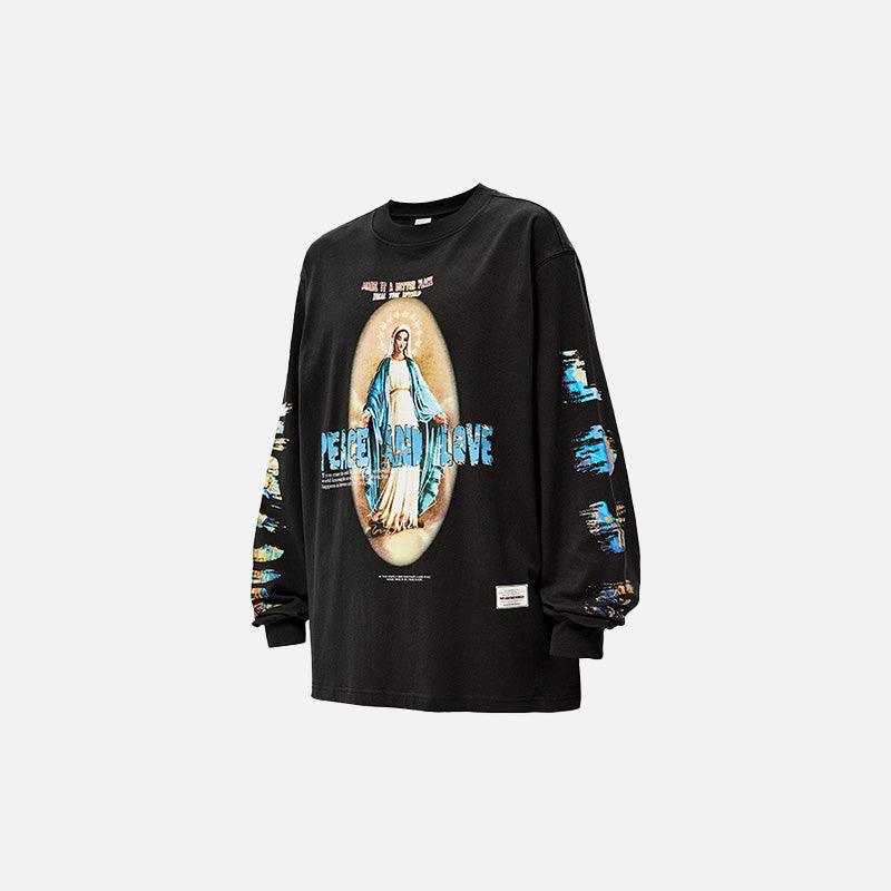 Virgin Mary Long-sleeved T-shirt - tntwear1