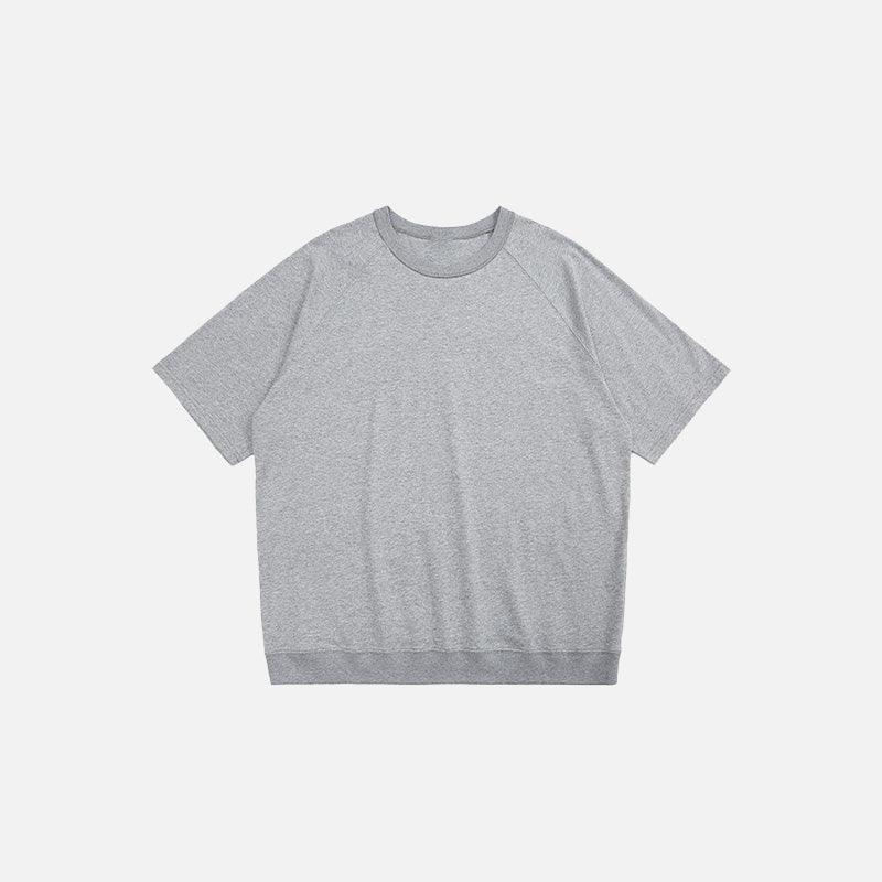 Elbow-Length Loose Blank T-shirt - tntwear1