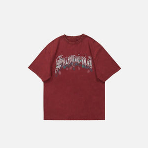 Loose Washed Suspend T-shirt - tntwear1