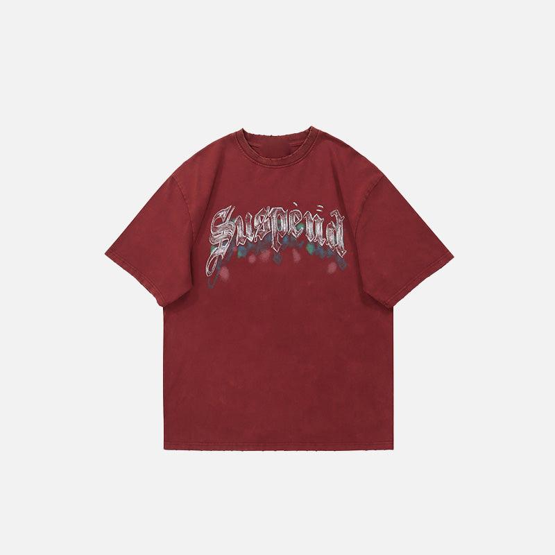 Loose Washed Suspend T-shirt - tntwear1