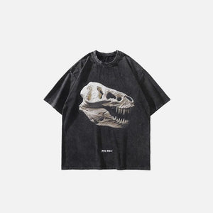 Neon Dino Skull T-shirt - tntwear1