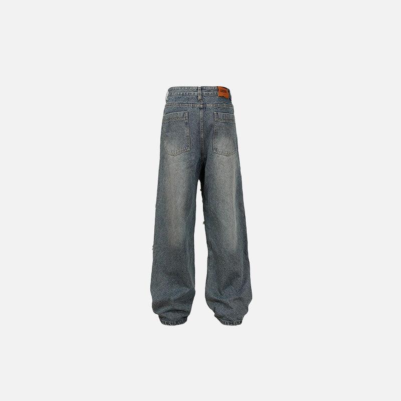 Irregular Monster Stitches Jeans - tntwear1