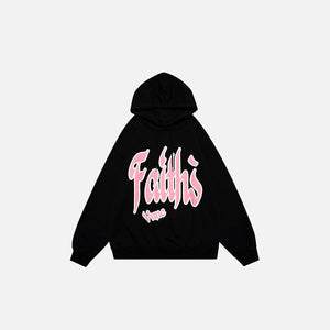 "Faith's" Letter Print Loose Hoodie - tntwear1