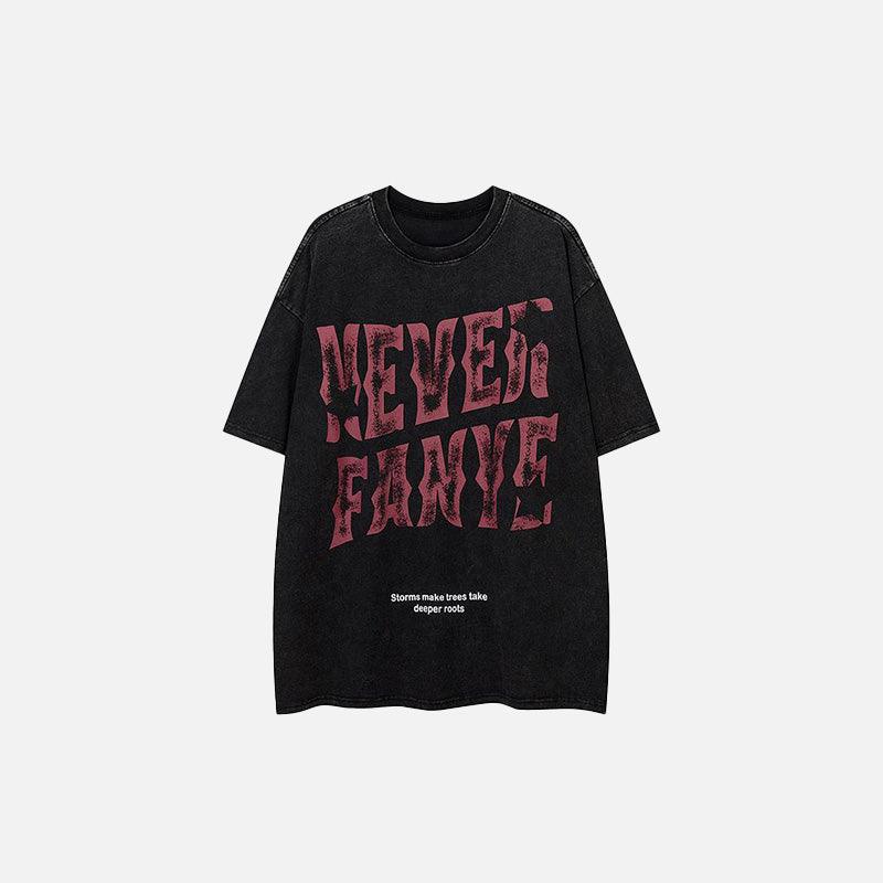 Letter Printed Washed Oversized T-shirt - tntwear1