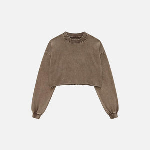 Women Distressed Loose Sweatshirt - tntwear1