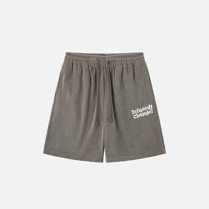 "Refused Change!" Printed Shorts - tntwear1