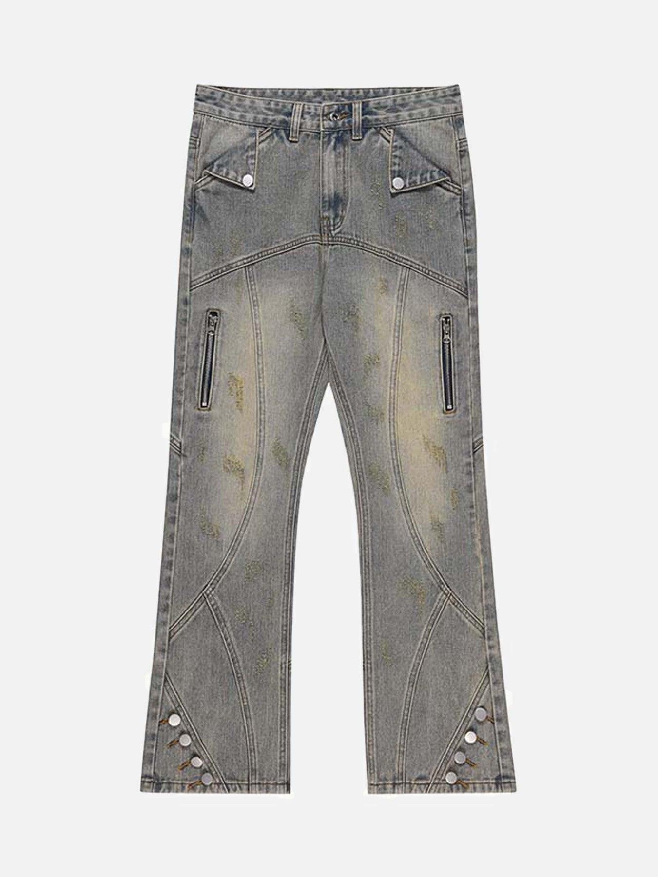 1984 Patchwork Stressed Jeans - tntwear1