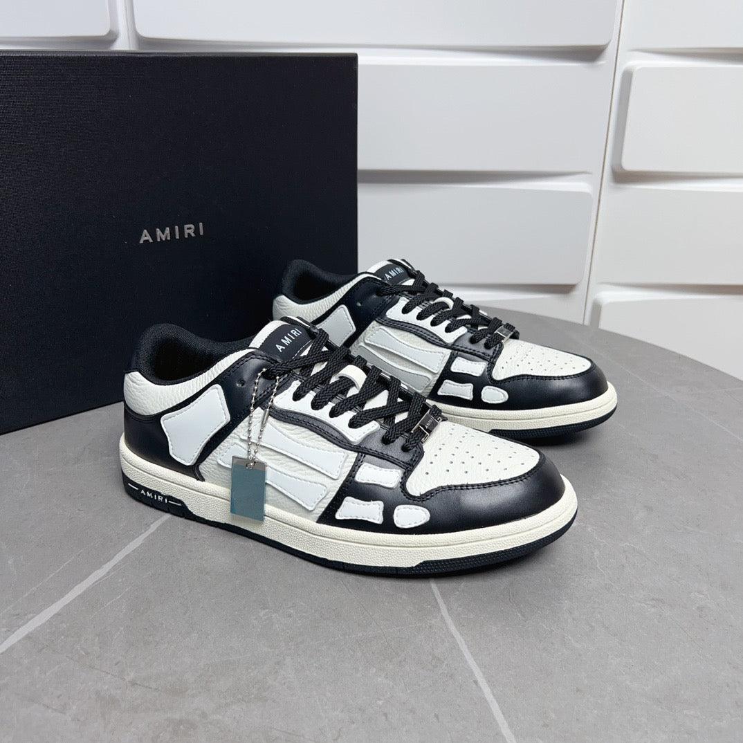 AMR Skel Top Low Black and White Sneakers-146 - tntwear1