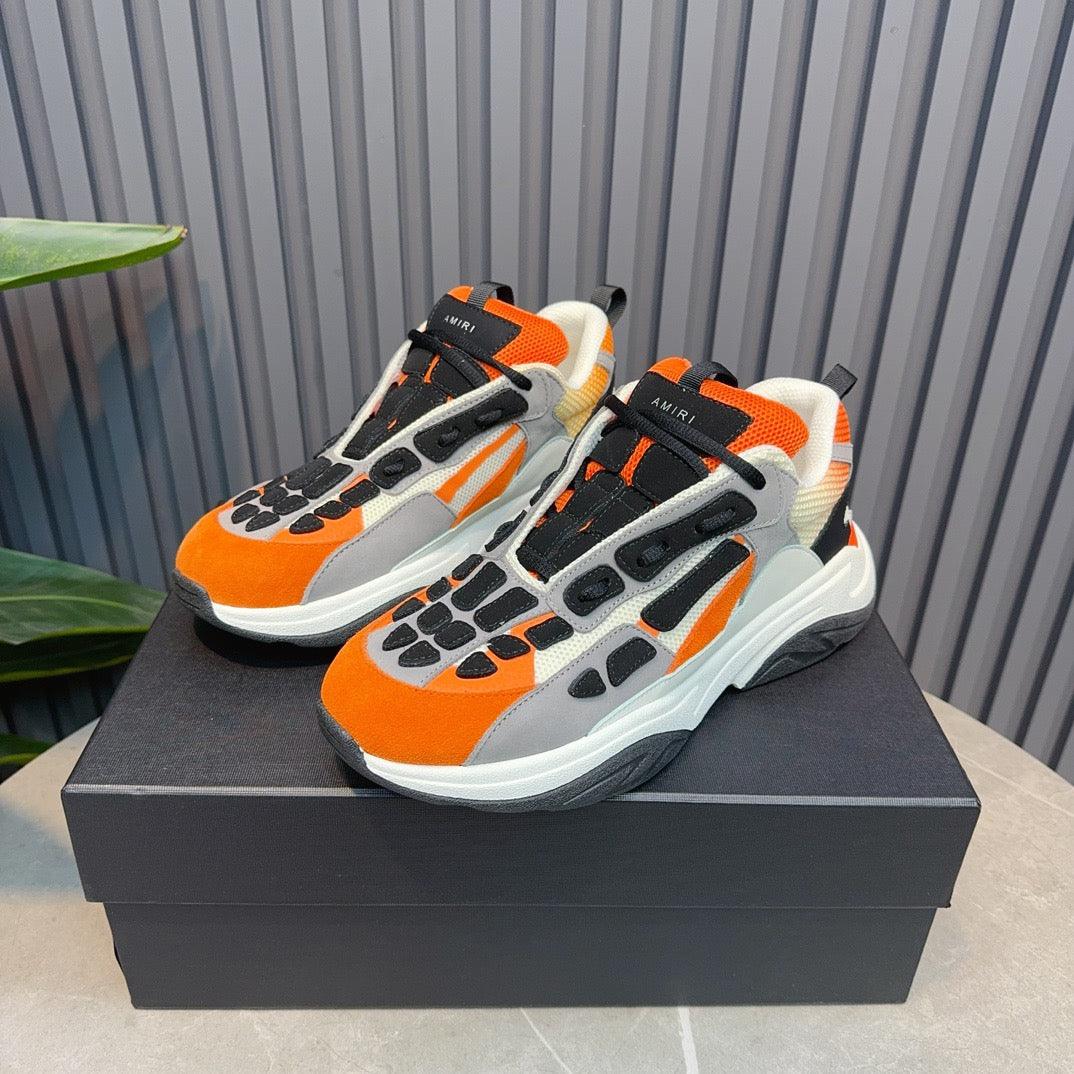 AMR Orange and Black Bone Runner Sneakers - 060 - tntwear1