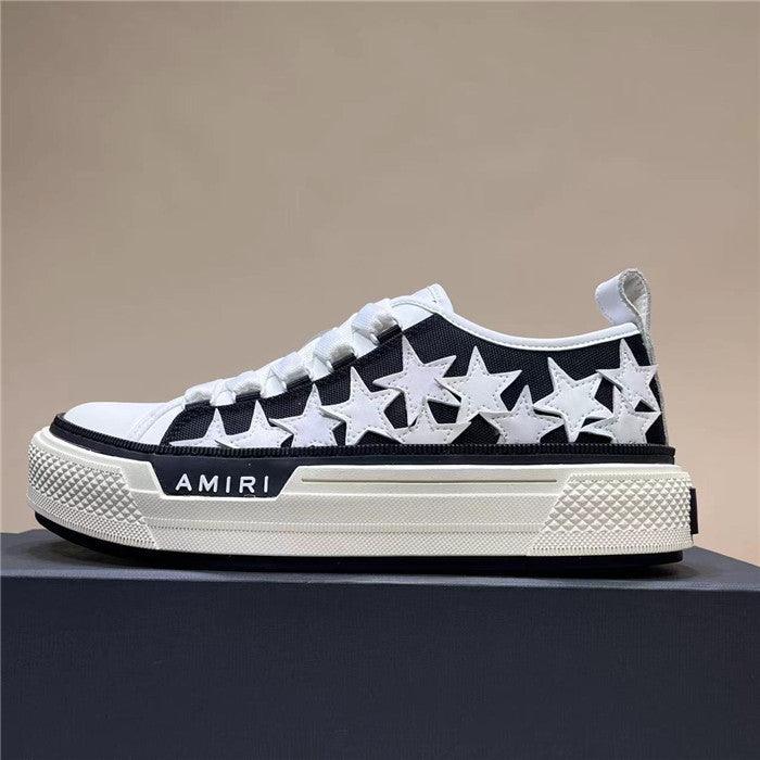 AMR Men Stars Court Low Black and White Sneakers-196 - tntwear1