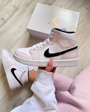 Custom Air Jordan 1 Pink Mid High Q - tntwear1