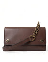 Elegant Leather Shoulder Bag in Rich Brown