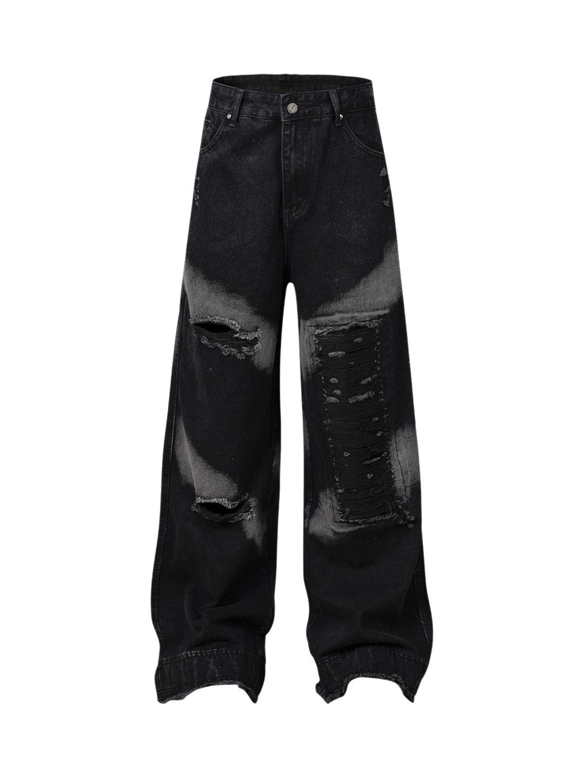 Tntwear Washed Ripped Baggy Jeans - tntwear1