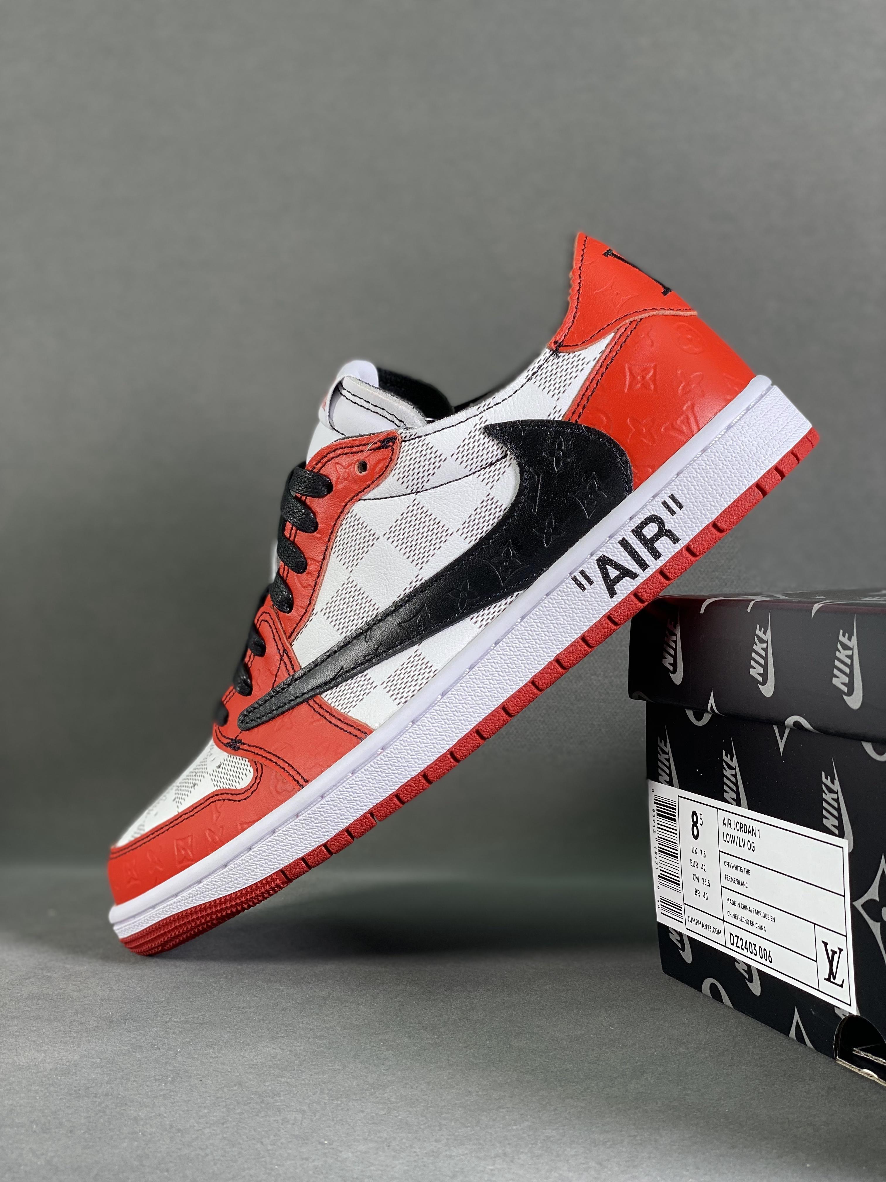 Custom Air Jordan 1 Low x Off-White x Travis Scott DZ2403 006 - tntwear1