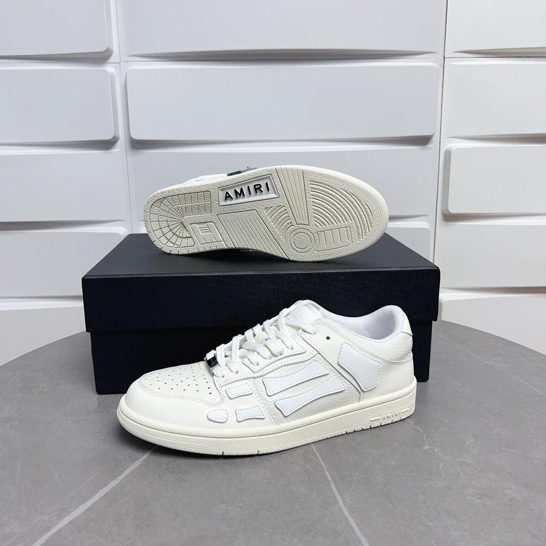 AMR Skel Top Low White Sneakers-150 - tntwear1