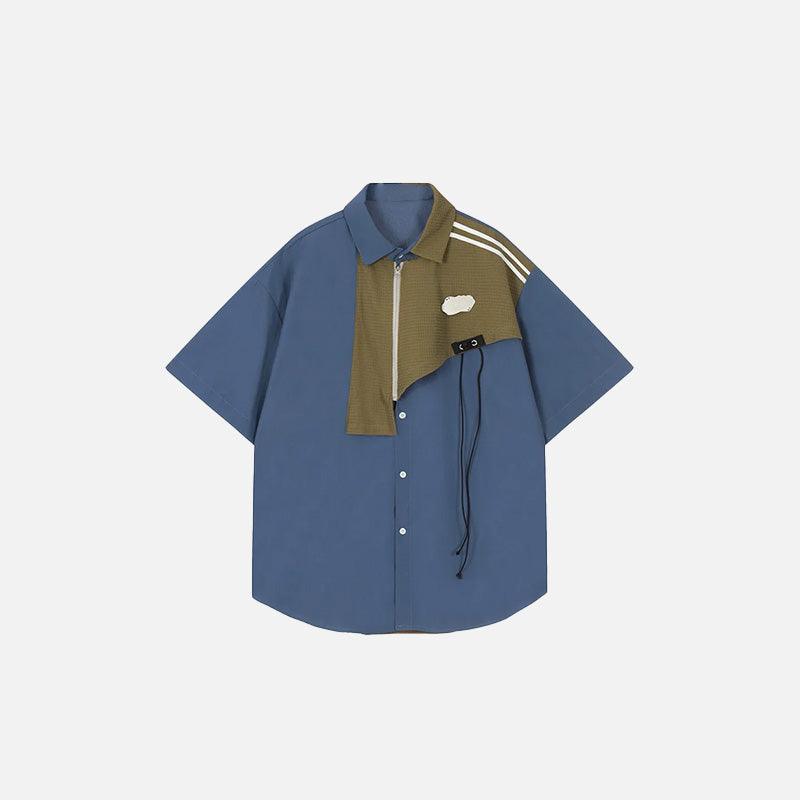 Y2k Loose Patchwork Shirt - tntwear1