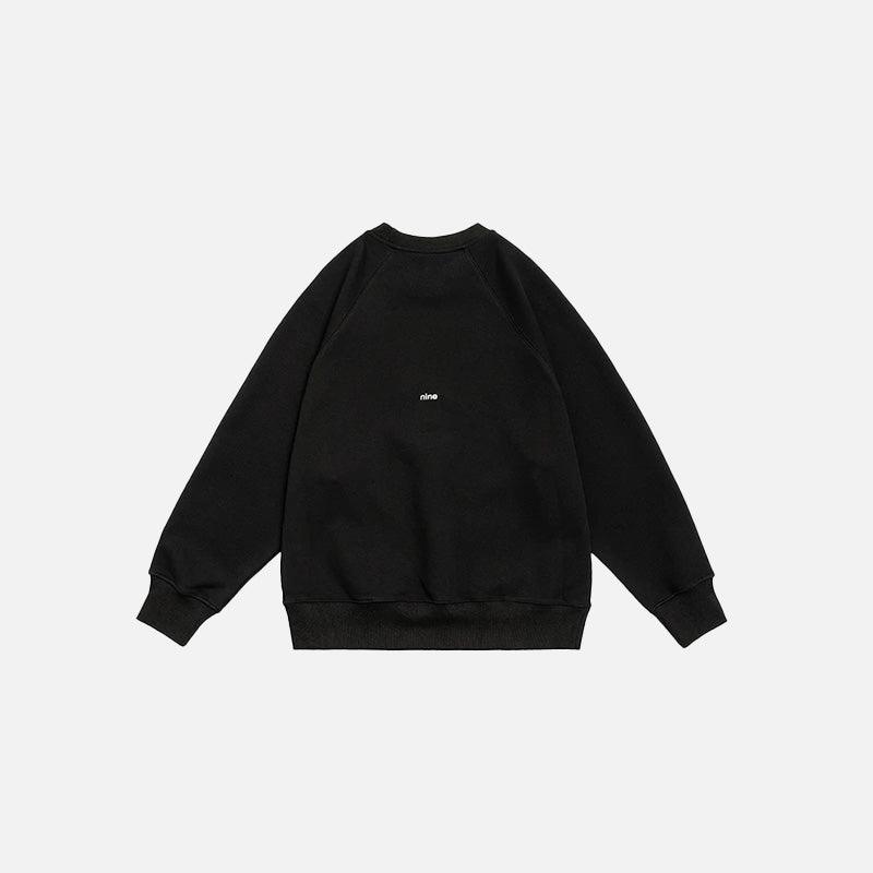 Number 9 Embroidered Sweatshirt - tntwear1