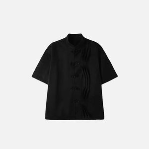 Black Mandarin Women's Shirt - tntwear1