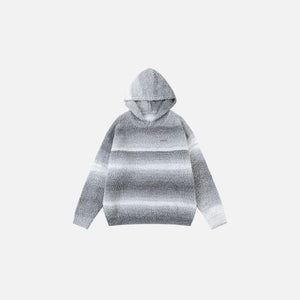 Cozy Striped Knit Hoodie - tntwear1