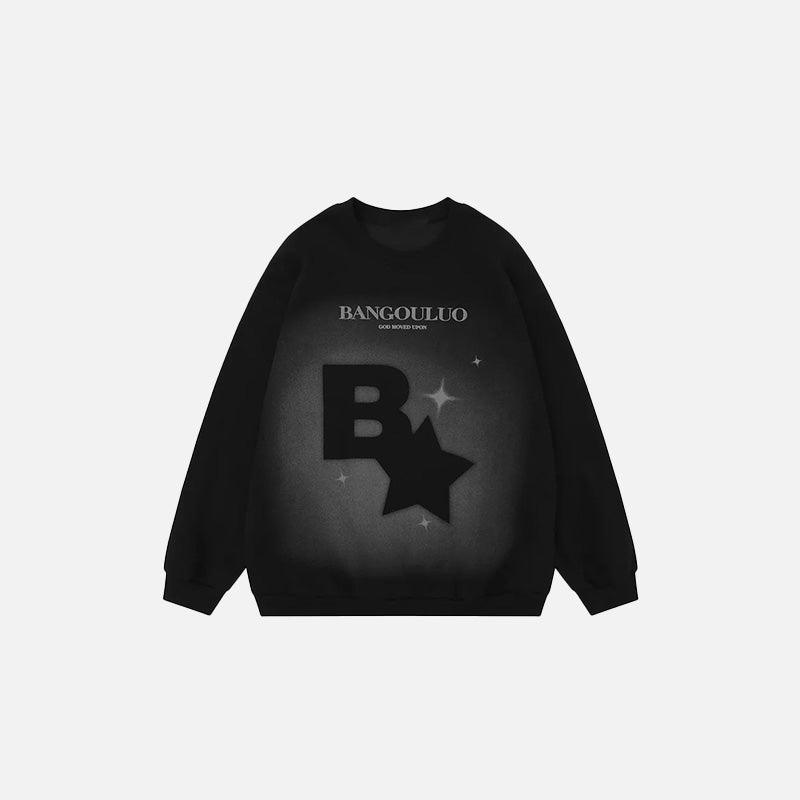 Y2k Star Print Sweatshirt - tntwear1