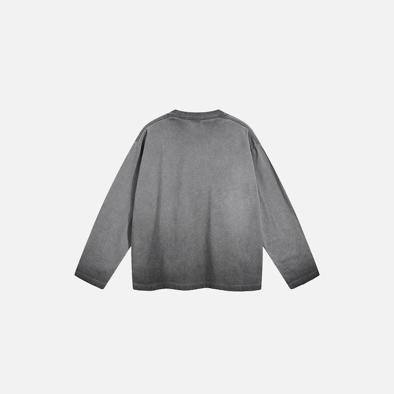 Faded Blank Long Sleeve T-shirt - tntwear1