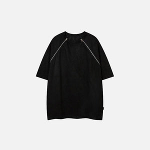 Loose Side Zipper T-shirt - tntwear1