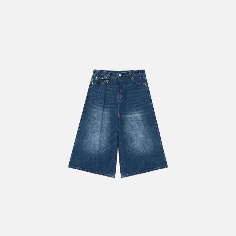 Vintage Wide-Leg Denim Jorts - tntwear1