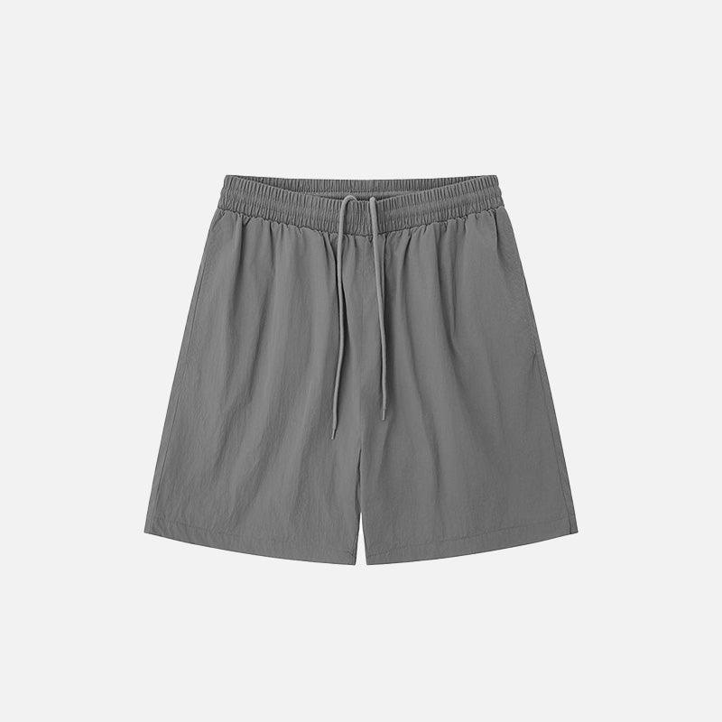 Loose Solid Color Sports Shorts - tntwear1