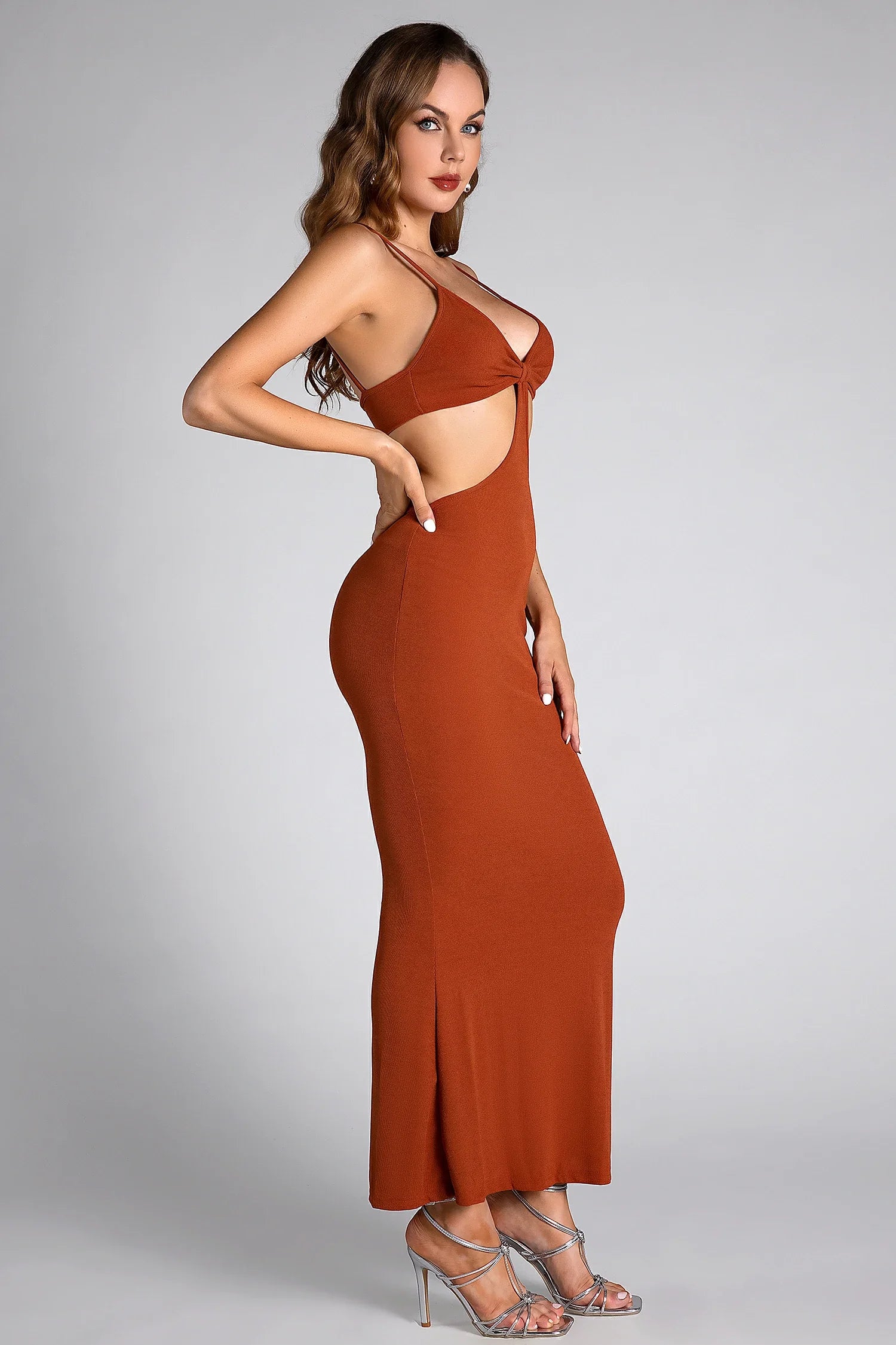 Barides Strap Cutout Maxi Dress