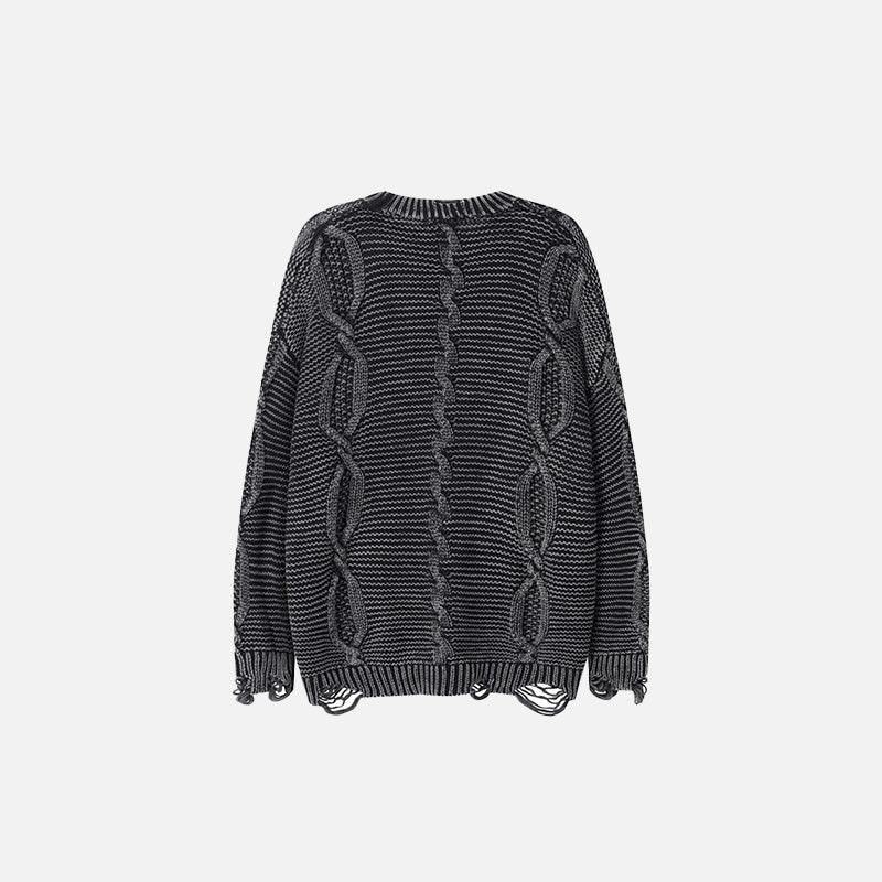 Twisted Cable Knit Sweater - tntwear1